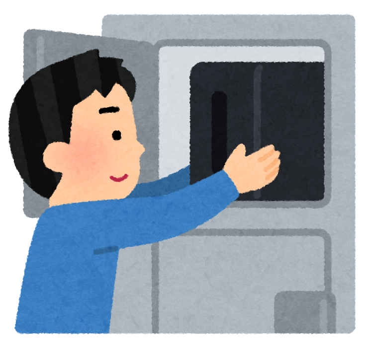 荷物を準備する人のイラスト
