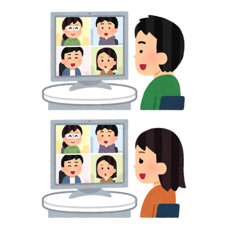 オンライン面接のイラスト
